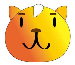 困った表情の猫のイラスト